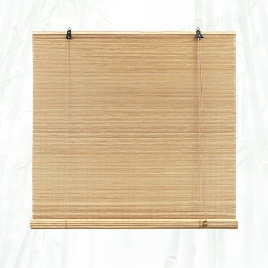 Glimer Bamboo Blinds for Interior Windows, Natural Roll Up Bamboo Shades for by Glimer