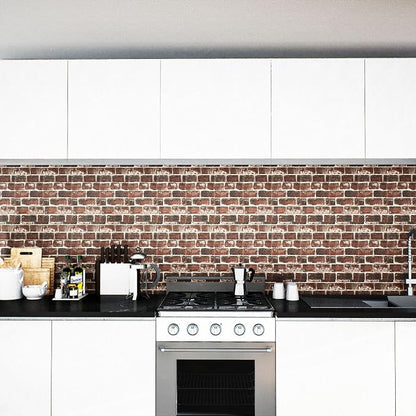 40 PCS 3D Wall Panels Peel and Stick Faux Foam 11.8"*11.8" Red Brick Color - Image 8