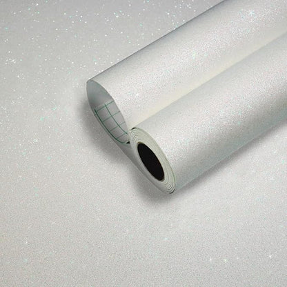 CHIHUT Iridescent Off White Glitter Peel and Stick Wallpaper Sparkle Self by CHIHUT