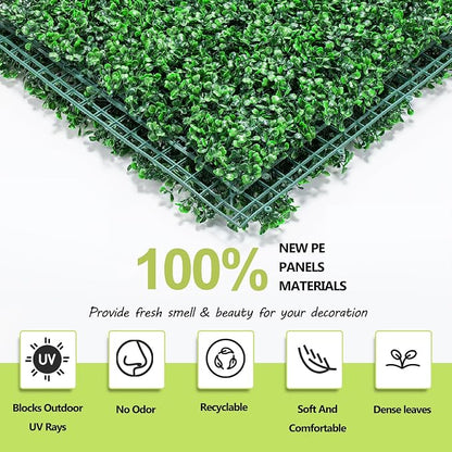 AOKIE 20"X20" Artificial Grass Wall, Party Garden Fence Decor - Image 2
