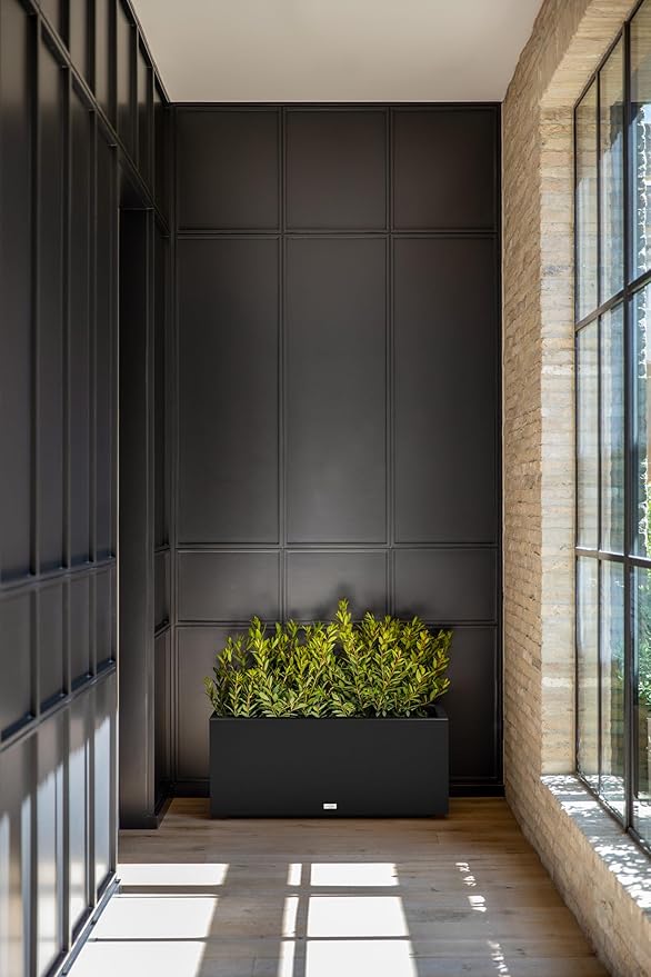 Veradek Block Series Long Box Planter - Large Rectangular Planter for Indoor or Outdoor Patio/Porch | Durable All-Weather Use with Drainage Holes | Modern Décor for Tall Plants, Flowers or Shrubs