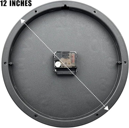 Plumeet 12'' Wall Clock, Battery Operated Wall Clocks Silent Non-Ticking Quartz - Image 8