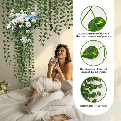 12 Pack 86Ft Fake Plants Artificial Vines - Image 2