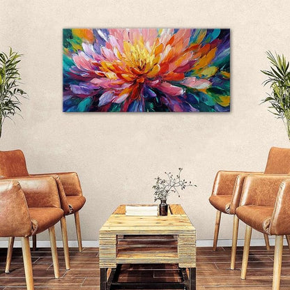 Abstract Lotus Wall Art Zen Wall Decor Large Colorful Lotus Flower Pictures - Image 3