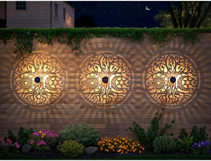 2 Pack Large Solar Fence Lights Metal Solar Powered Outdoor Wall Deck Step - Image 6