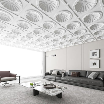 Art3dwallpanels Ceiling Tiles 12 Pack Drop Ceiling Tiles, 24 x 24 Inch High - Image 7