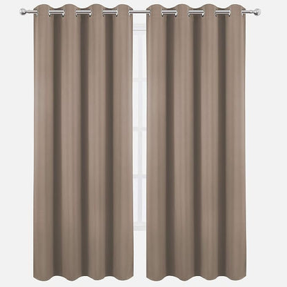 LEMOMO Cappuccino Thermal Blackout Curtains/52 x 108 Inch/Set of 2 Panels Room - Image 2