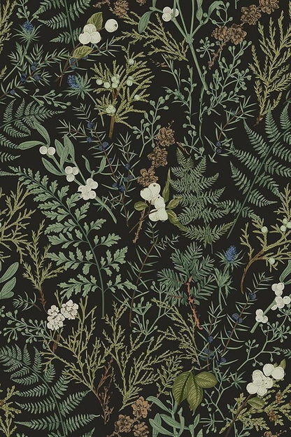 Dark Green Fern Botanical Shelf Liner Contact Paper Self Adhesive Vinyl by Self-adhesiveDecorativeContactPaperPeelandStickRemovableWallpaper