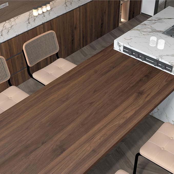 BOMENG Large Walnut Wood Contact Paper Matte 48"x591" Dark Brown Wood Wallpaper - Image 4