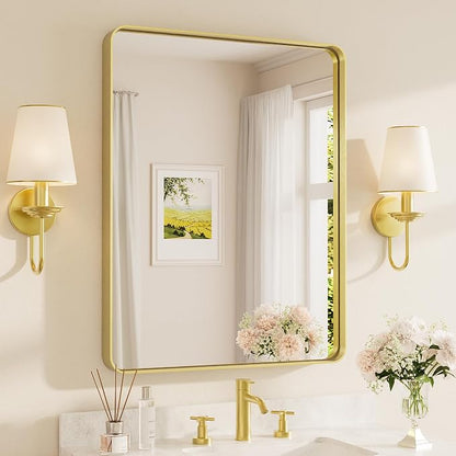 TETOTE Gold Vanity Mirror 28 x 36 Inch by TETOTE