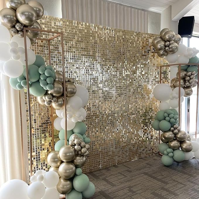 COKAOBE Light Gold Shimmer Wall Backdrop, Photo Backdrops - Image 5
