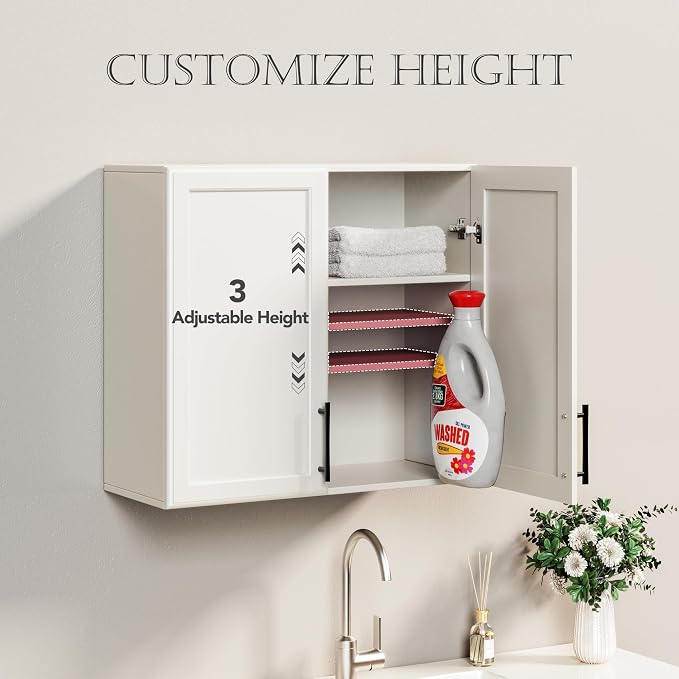 FIMELLO 47.2" W Laundry Room Cabinets Wall Mounted, Laundry Wall Cabinet - Image 5