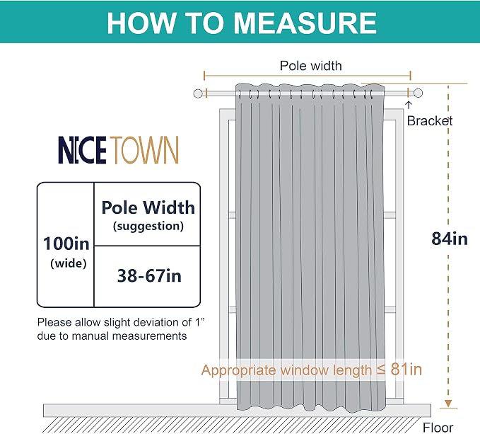 NICETOWN Lower Noise Room Divider Curtain Screen Partitions - Image 4