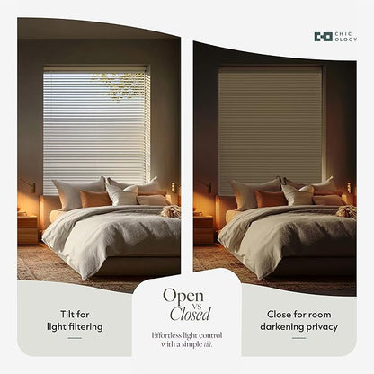 CHICOLOGY Cordless Mini Blinds, 1 Inch Vinyl Window Blinds, Room Darkening & - Image 6
