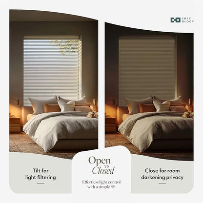 CHICOLOGY Cordless Mini Blinds, 1 Inch Vinyl Window Blinds, Room Darkening & - Image 6