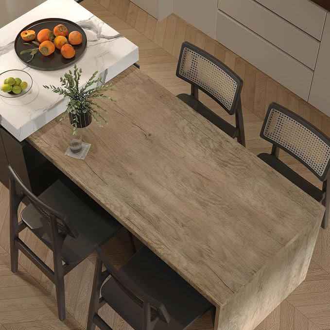 BOMENG 31.5x197in Extra Wide Dark Brown Wood Grain Contact Paper Peel and Stick - Image 7