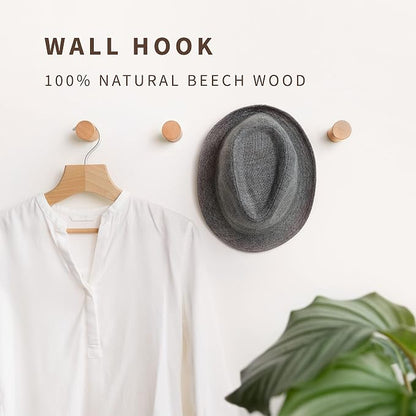 NAUMOO Natural Wooden Wall Hooks - Image 2