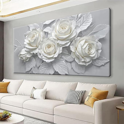 Suconvng Floral Wall Art Living Room Minimalist Painting Aesthetic Wall Decor by Suconvng
