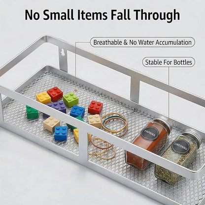 PUSDON 2-Pack Minimalist Shower Caddy Wall Mount, Open Frame Bathroom Shelf - Image 6