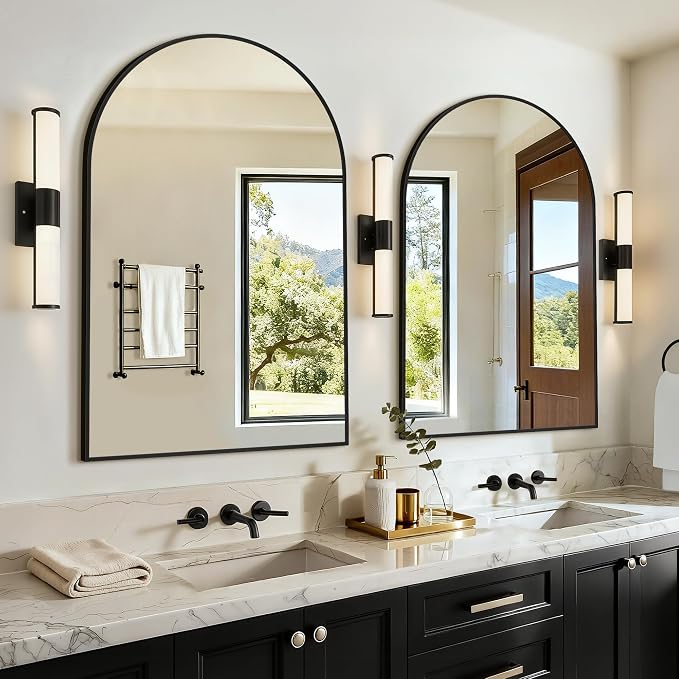 Vanity Bathroom Mirror for Wall, 2 Pack 36”x24” Arched Bathroom Mirror for Over by LawadaMirror