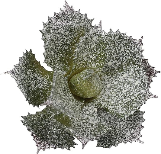 Duovlo Artificial Succulent Plant 5.15 Inch Faux Succulents Agave potatorum Flower Arrangement Craft Wall DIY Materials,Pack of 2 (New Green)