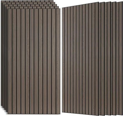 Wood Veneer Sound Panels, 10 Pack 47.2”x23.6” Wall Panels, Decorative Acoustic by AUTORIFIC