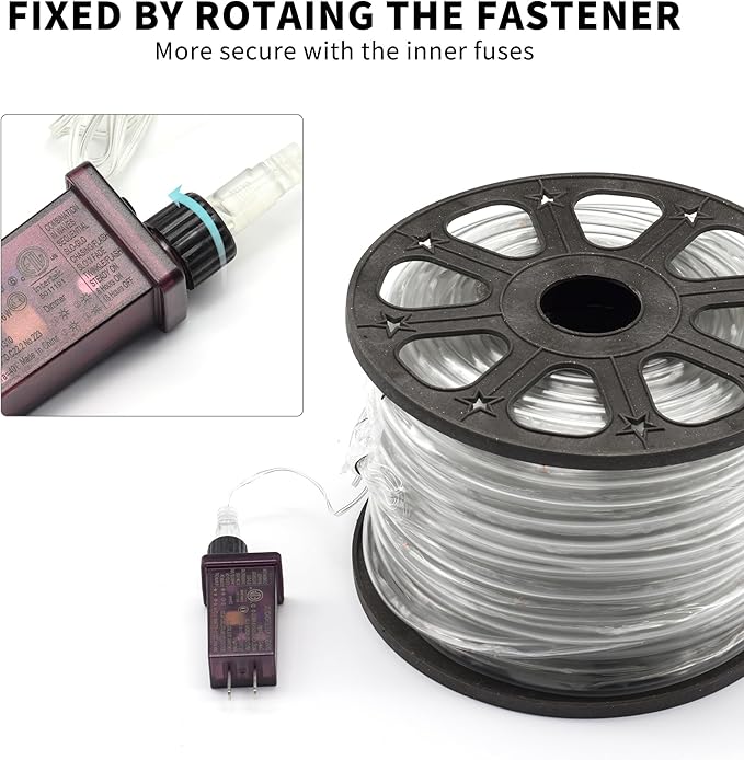 LED Rope Lights for Outside 150Ft Waterproof Rope Lighting 643 LEDs 110V 8 Modes Remote Control Timer Christmas Rope Lights for Indoor Outdoor Party Holiday Garden Decoration (White)