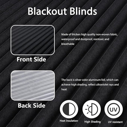 Window Blinds Cordless Blackout No Drill Cut to Size Clip On Stick On Self - Image 5