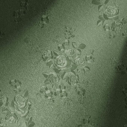 Erfoni 118"x17.7" Peel and Stick Wallpaper Green Thicken Floral Embossed Stick by Erfoni
