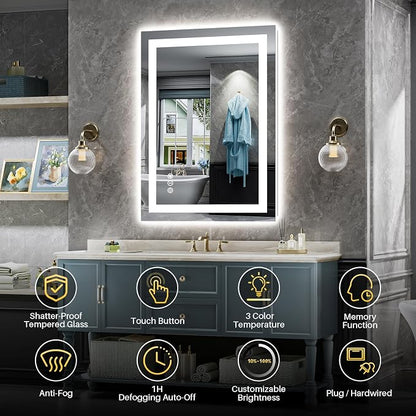 Briivue 20x28 Inch LED Bathroom Mirror - Image 2