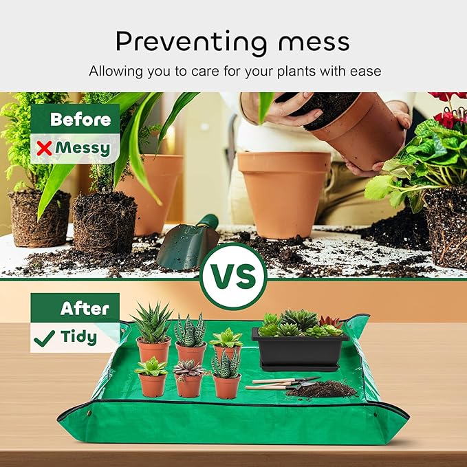 GROWNEER Bonsai Training Pots with Drainage Trays 3 Packs 6.5 Inch, Durable Bonsai Tree Starter Set Kits with Repotting Mat Small Indoor Outdoor Growing Pot Rectangle Planter, Built in Mesh