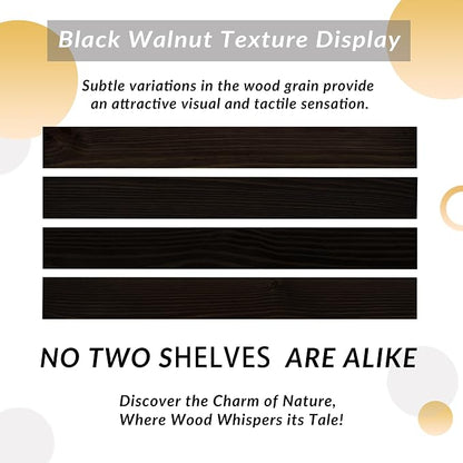 Wood Floating Shelves Set of 2, 36 Inch Long, 8 Inch Deep Solid Wood Wall - Image 8