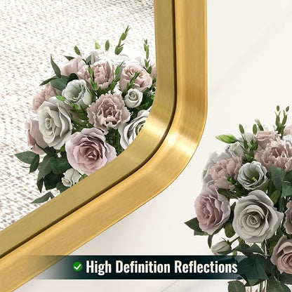 Easly 30 x 22 Inch Gold Bathroom Mirror - Image 5