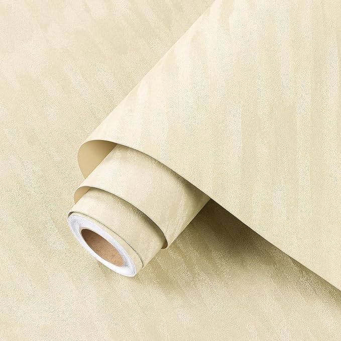 ReWallpaper Beige Velvet Wallpaper Peel and Stick Luxury Soft Velvet Flocked - Image 8