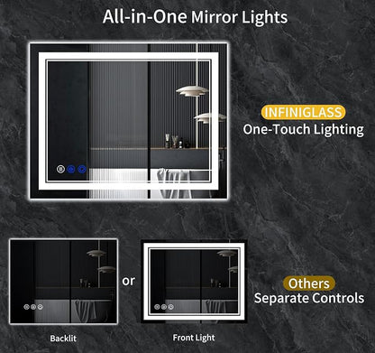 48"x30" LED Bathroom Mirror - Image 2