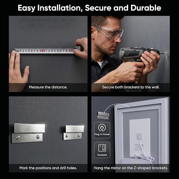 Antok 36"x 48" LED Bathroom Mirror - Image 9