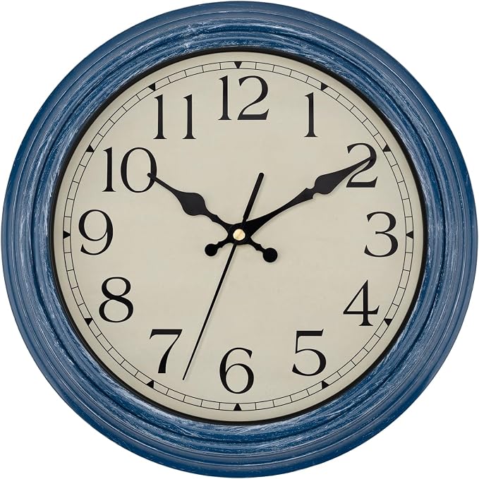 Foxtop 12 Inch Wall Clocks Battery Operated Silent Non-Ticking Classic Vintage by Foxtop