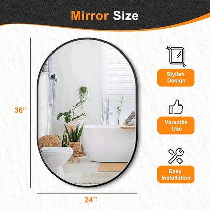 Bathroom Vanity Mirror for Wall, Living Room, HD Tempered Glass, Wall Mounted - Image 7