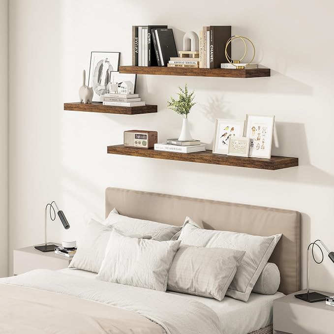 Vivelove 12" Deep Floating Shelves 47.2" Long, Wall Shelves - Image 8
