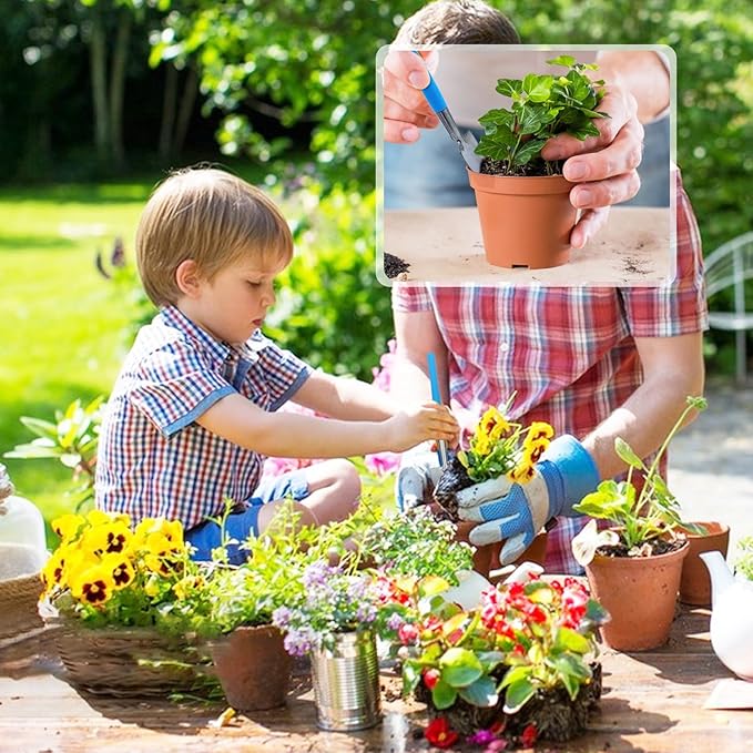 Mini Gardening Tools, 3Pcs Stainless Succulent Tools Kit Shovel Rake Trowel, 2 Colors Hand Shovel for Gardening for Indoor Small Plants, Succulents, Potted Plants, Bonsai (Purple)