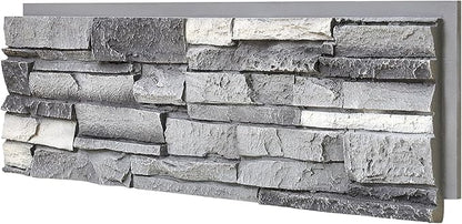 Faux Stone Wall Panels 1-Pack PU Stone Veneer Siding, Mortarless Faux Rock by Wallwell