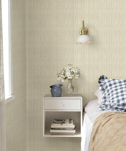 MelunMer Grasscloth Peel and Stick Wallpaper 17.3"x197", Contact Paper - Image 6