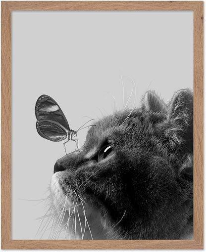 Poster Master Butterfly on Cat Print by PosterMaster