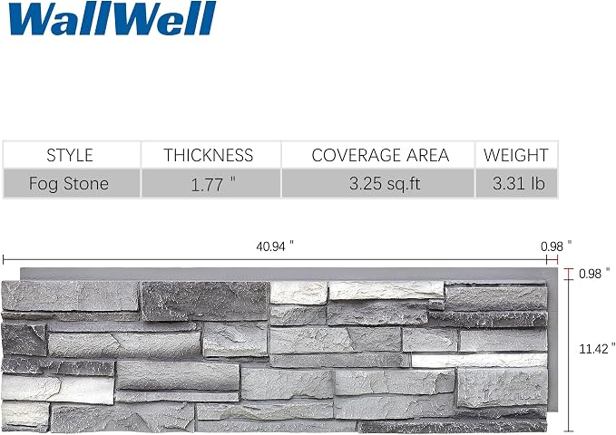 Faux Stone Wall Panels 1-Pack PU Stone Veneer Siding, Mortarless Faux Rock - Image 5