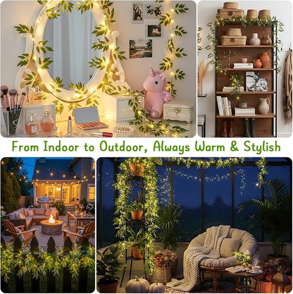 suddus Willow Vine with Fairy Lights Battery Operated, 12ft 40 LED Artificial - Image 4
