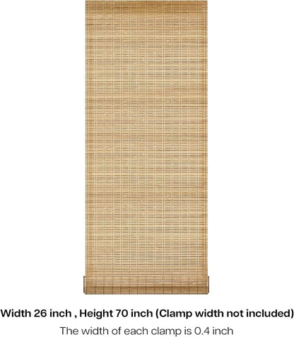 LazBlinds No Tools No Drill Bamboo Roller Shades, Cordless Bamboo Blinds - Image 7