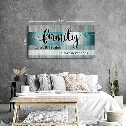 Teal Family Wall Art Family Signs - Image 6