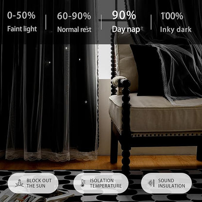 XiDi Black Out Curtains for Bedroom Windows, Curtains for Girls Bedroom Decor - Image 5