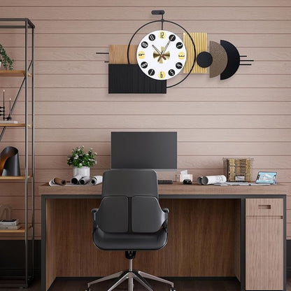 Luxury Modern Wall Clocks-Large Geometric Dial Wall Clock Battery Operated - Image 6