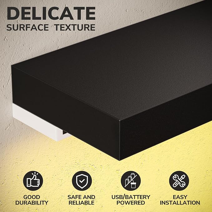 BAMEOS RGB LED Floating Shelves - Image 8